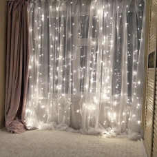 Світловий чудесний водоспад у вашій оселі: Гірлянда Штора-водоспад LED 320